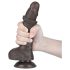 Lovetoy Sliding-Skin - sugekopp for realistisk dildo - 19,5 cm (brun)
