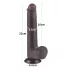 Lovetoy Glidende-Hud - sugekopp, dobbeltsjiktdildo - 20,8 cm (brun)