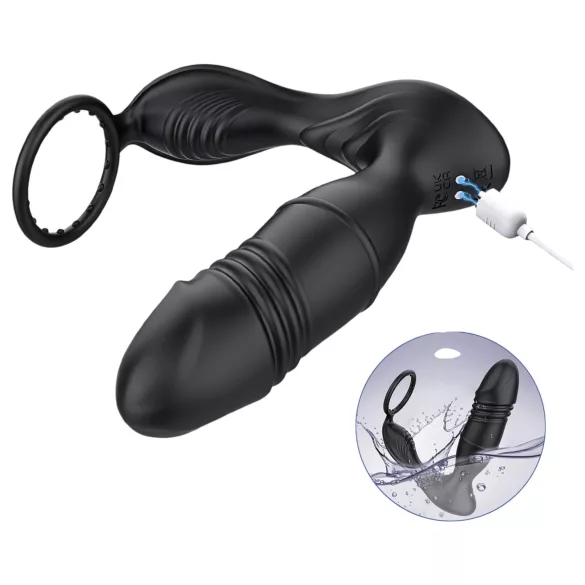 AlvUp - smart prostata vibrasjonsring for penis (svart)
