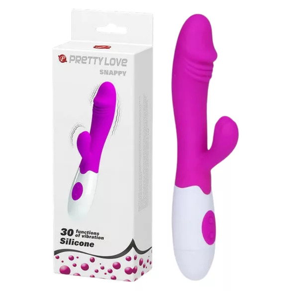 Pretty Love Snappy - vanntett G-punktsvibrator med klitorisstimulator (lilla)