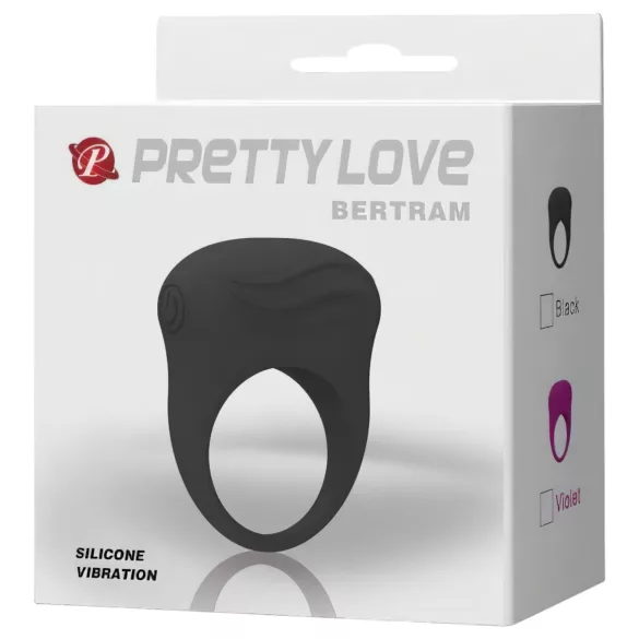 Pretty Love Bertram - vanntett vibrerende penisring (svart)