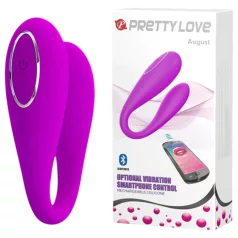   Pretty Love August - App-styrt G-punkt- og klitorisvibrator (rosa)