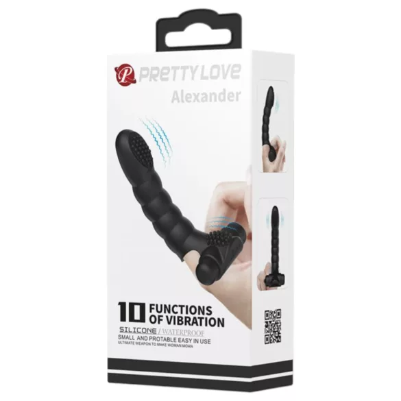 Pretty Love Alexander - stimulerende finger-vibrator (svart)