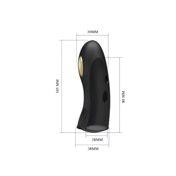 Pretty Love Marico - elektro stimuli finger vibrator (svart)