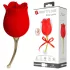 Pretty Love Rose Lover - 2-i-1 tunge klitorisvibrator (rød)