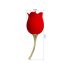 Pretty Love Rose Lover - 2-i-1 tunge klitorisvibrator (rød)