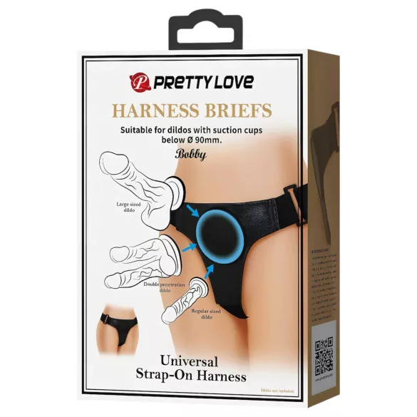 Pretty Love Bobby - universal strap-on seletruse (svart)