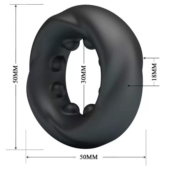 Crazy Bull - stimulerende penisring (svart)