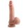 Dual Density - naturtro dildo med sugekopp og baller - 18cm (natur)