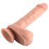 Dual Density - realistisk dildo med sugekopp og testikler - 20cm (naturlig)