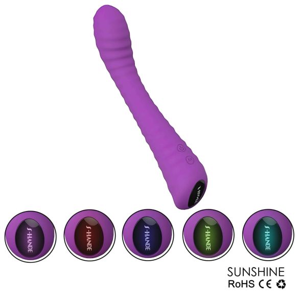 Sex HD Solskinn - oppladbar, rillet G-punkt vibrator (lilla)