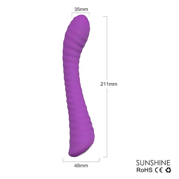 Sex HD Solskinn - oppladbar, rillet G-punkt vibrator (lilla)