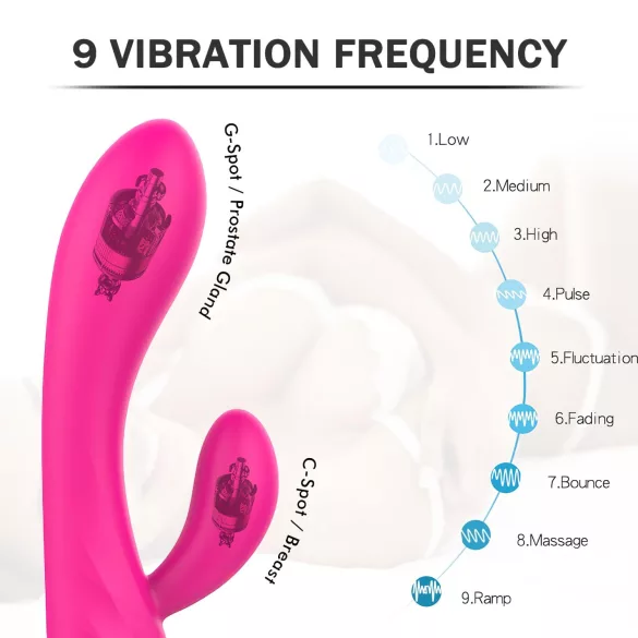 Sex HD Muses - oppladbar, vanntett varmende vibrator (rosa)