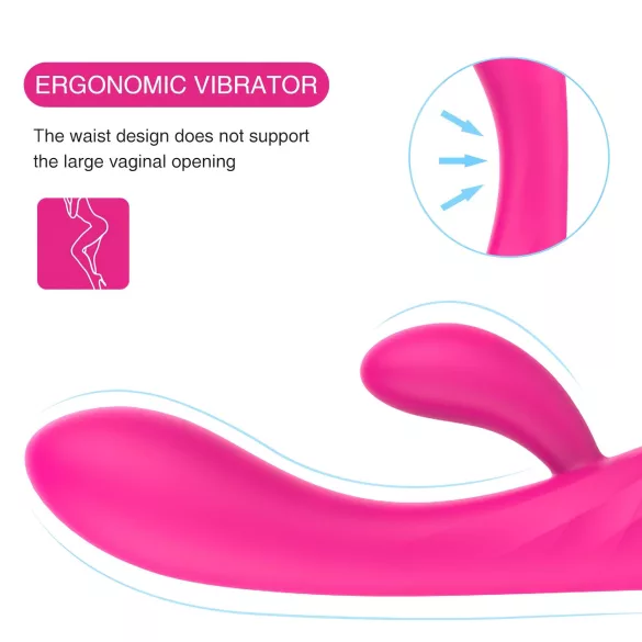 Sex HD Muses - oppladbar, vanntett varmende vibrator (rosa)