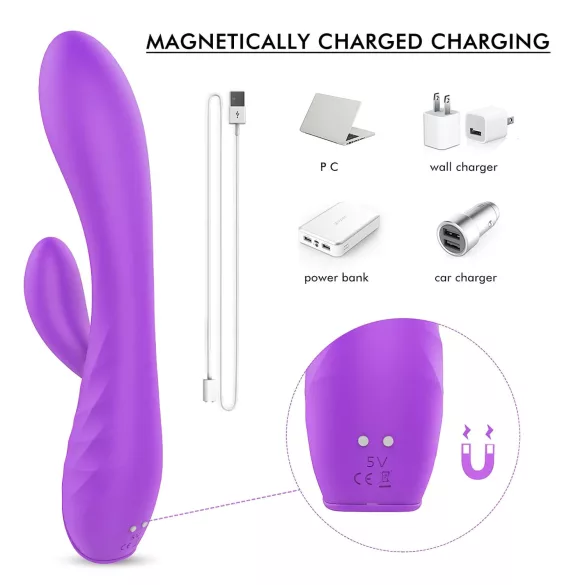 Sex HD Muses - oppladbar, vanntett vibrator (lilla)