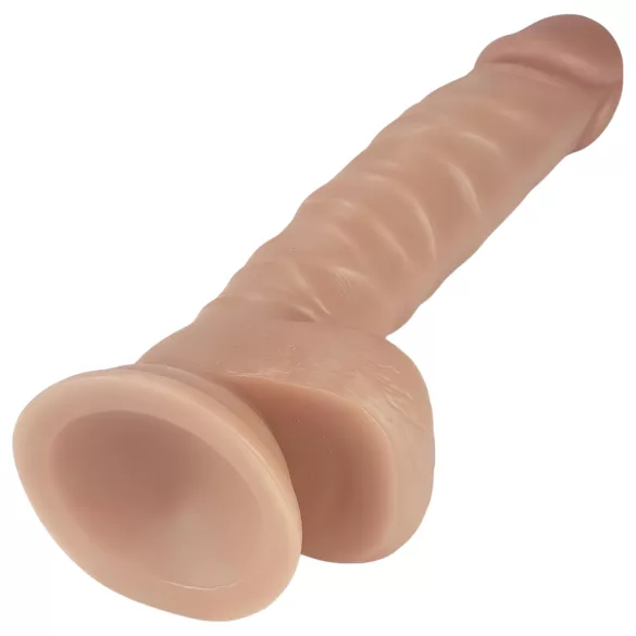 Lovetoy Real Extreme - sugekoppdildo - 21cm (natur)