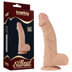 Lovetoy Real Extreme - dildo med sugekopp - 23 cm (naturell)