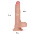 Lovetoy Natur Kuk - Dobbel lag naturlig dildo - 18cm