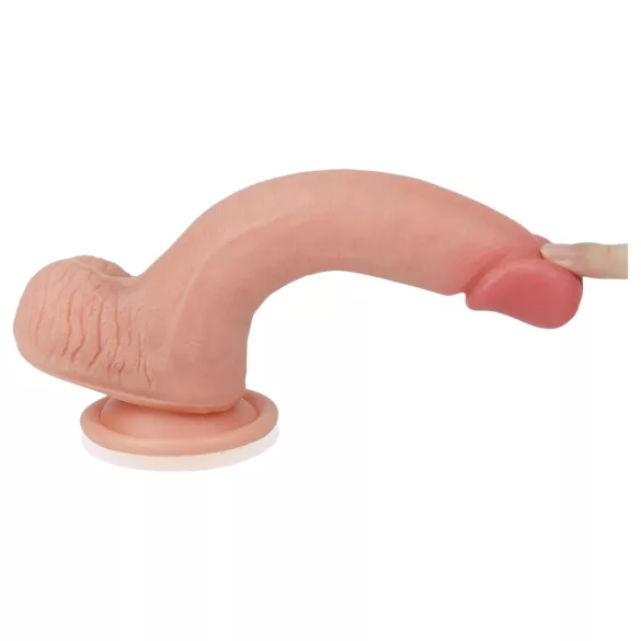Naturtro dobbeltlags dildo - 20cm (naturlig)