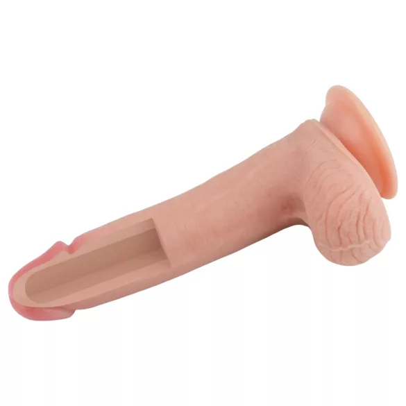 Naturtro dobbeltlags dildo - 20cm (naturlig)