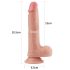 Naturtro dobbeltlags dildo - 20cm (naturlig)
