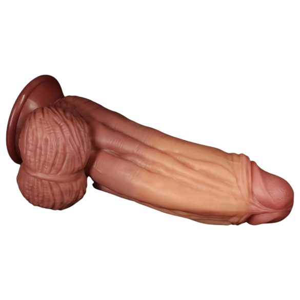 Lovetoy - Dobbel lag realistisk dildo - 26cm (naturlig)