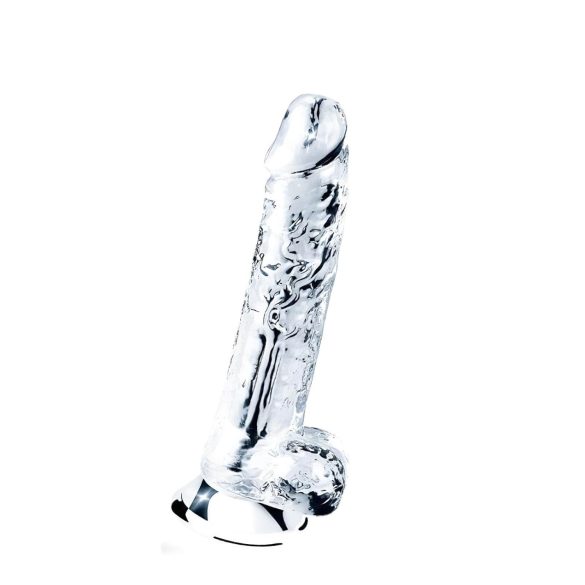 Lovetoy Flawless Clear - sugekoppdildo - 19 cm (gjennomsiktig)