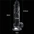 Lovetoy Flawless Clear - sugekoppdildo - 19 cm (gjennomsiktig)