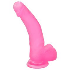 Lovetoy Jelly Studs - rosa sugekoppdildo 20cm