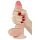 Lovetoy Glidingshud - to-lags dildo - 18cm (naturlig)