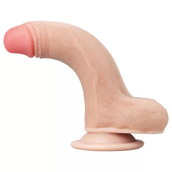 Lovetoy Glidingshud - to-lags dildo - 18cm (naturlig)
