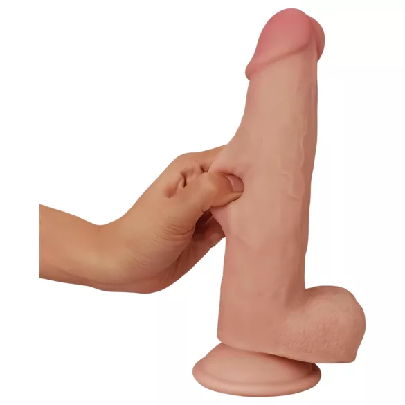 Lovetoy Sliding-Skin dobbel lag dildo - 21 cm (naturlig)