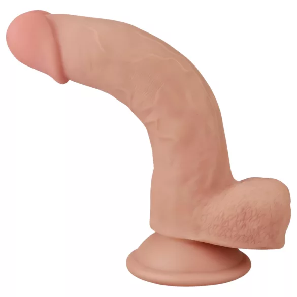 Lovetoy Sliding-Skin dobbel lag dildo - 21 cm (naturlig)