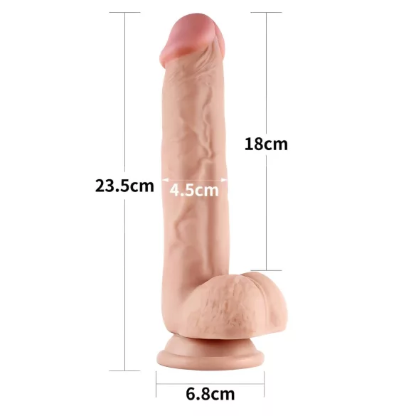 Lovetoy Sliding-Skin tolagbar dildo - 23cm (naturlig)