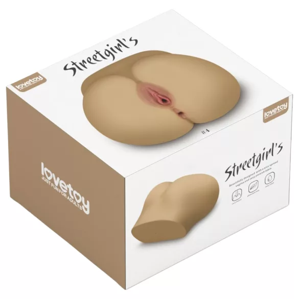 Lovetoy Streetgirl's 4 - kunstig skjede og rumpe torso (naturlig)