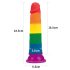 Lovetoy Prider - Naturlig dildo - 19cm (Regnbue)