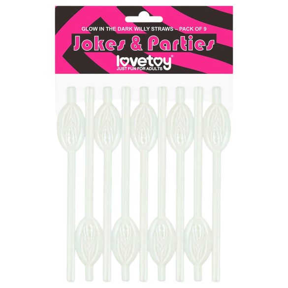 Lovetoy - lysende sugerør med fitteform (hvit)