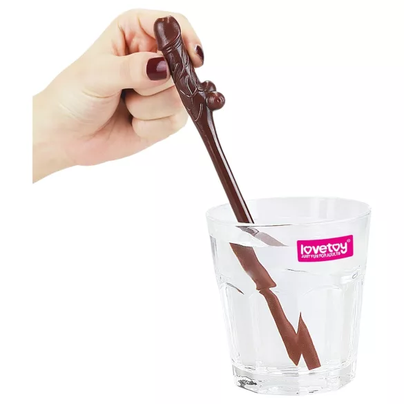 Lovetoy - realistisk penis-sugerør (naturell-brun-svart)