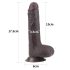 Lovetoy Sliding-Skin - naturlig 18cm dildo - brun