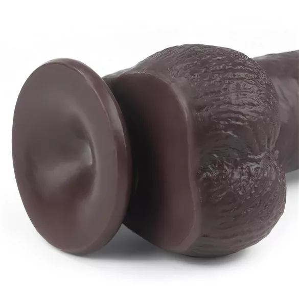 Lovetoy Sliding-Skin - realitetsfølelse dildo - 23 cm (brun)