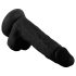 Mr. Rude - naturtro dildo med sugekopp - 19cm (svart)