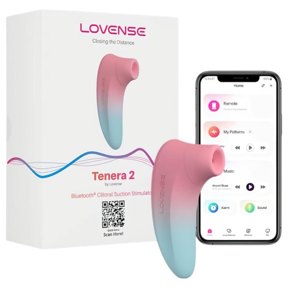 LOVENSE Tenera 2 - smart klitorisvibrator (blå-rosa)