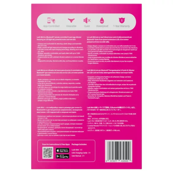 Lovense Lush Mini - smart eggvibrator (rosa)