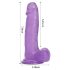 Tracy's Dog Jelly 8 - sugekopp, testikkel-dildo (lilla)