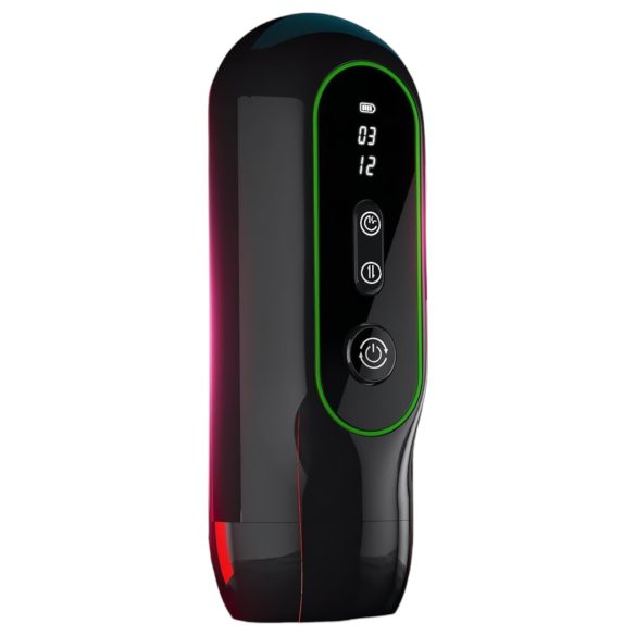 Leopard - vibrerende opp-ned masturbator (svart)