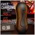 Leopard - munn- og kunstig vagina penisvibrator (natur)