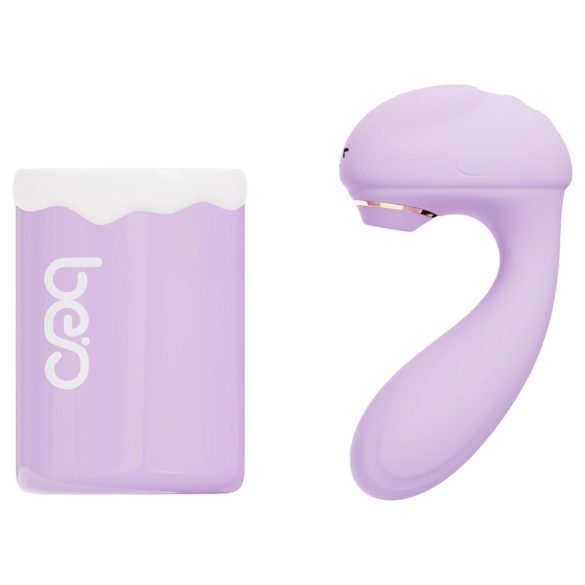 Leopard - suge- og vibrerende vibrator (lilla)