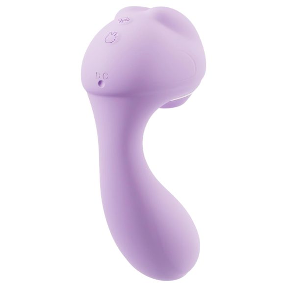 Leopard - suge- og vibrerende vibrator (lilla)