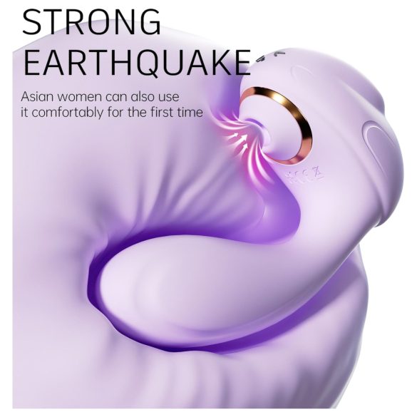 Leopard - suge- og vibrerende vibrator (lilla)