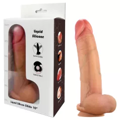 FeelSkin - ultrarealistisk dildo med baller (natur, 22 cm)